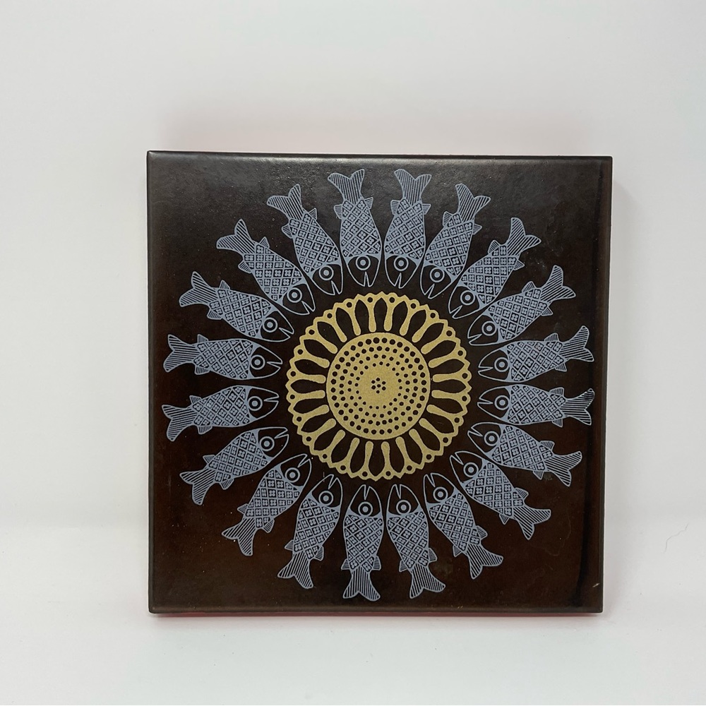 Vintage mid century Mexican Trivit fish motif